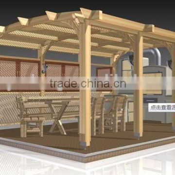 Wood effect aluminium profiles for beautiful aluminium gazebo and pergola