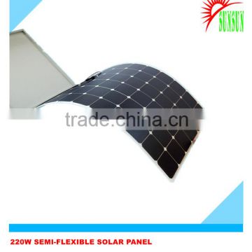 Sunpower 250w semi flexible solar panels high efficiency 23%