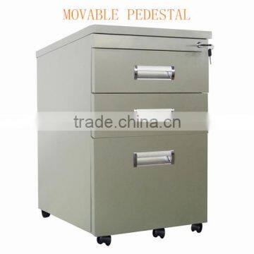 2016 Hot sell metal3 drawer mobile pedestal cabinet