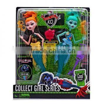 NEW ITEM 11.5 INCH MERMAID 2PCS FOR GIRLS BABY DOLL Y19360089