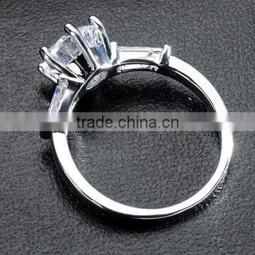 Women's Jewelry Silver Plating White Zircon Luxury Adjustable Engagement Rings photo-5
