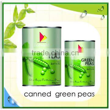 canned processed green peas