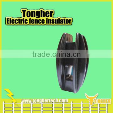 Black high tensile electric fence end strain insulator