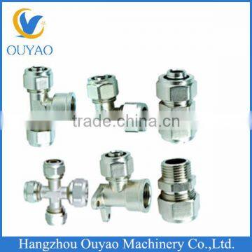 Chrome Plated Brass Compression Fittings: Union/Tee/Cross/Elbow/Seated Elbow