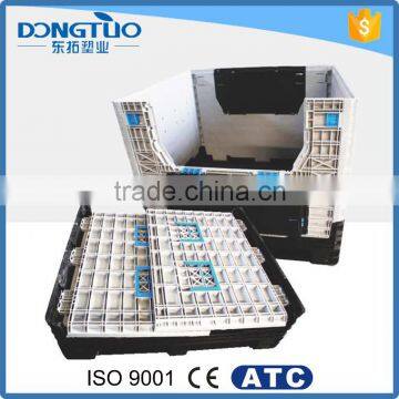 High quality folding plastic box pallet, collapsible plastic pallet box