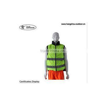 Mens Polar Fleece Yellow Reflective Work Safety Vest