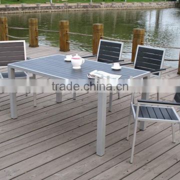 Garden outdoor furniture brushed aluminum polywood furniture