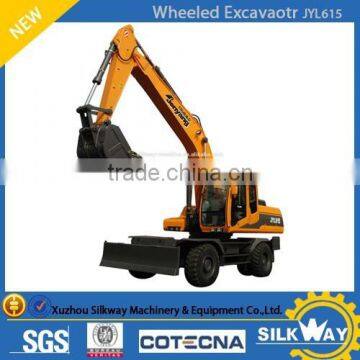 0.55m3 15ton Wheeled Excavator JYL615 for Sale