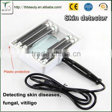 4 Fluorescent Bulbs Portable Skin Care Analyzer Beauty Magnifying Woods Lamp Salon Machine photo-2