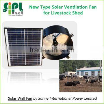SUNNY FAN 12 Inch 12 Watt Wall Mounted Solar Industrial Air Exhaust Fan photo-5