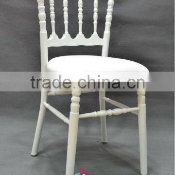 white napoleon chair with seat pad