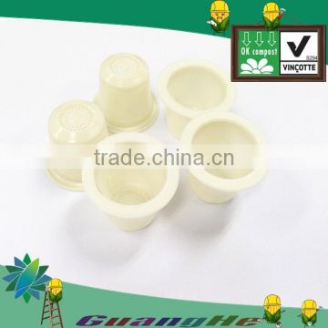 PLA white coffee capsule,Eco friendly empty nespresso coffee capsule