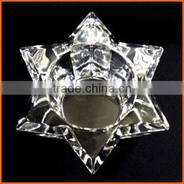 High quality low price wholesale glass star candle holders