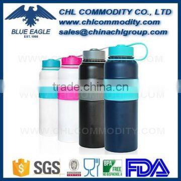 40 Ounce Insulated Stainless Steel Vacuum Water Bottle with Copper Technology and Rubber Grip