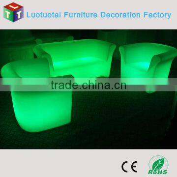 Colour Changing Plastic LED Long Sofa/glowing Led Sofa photo-4