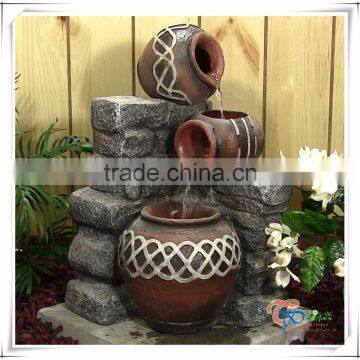 Fiberglass Jar Garden Fountain Water