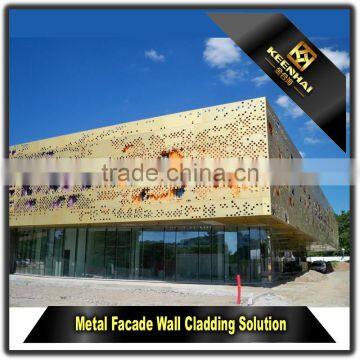 Decorative Hollow Powder Coated Exterior Modern Building Aluminium Facade