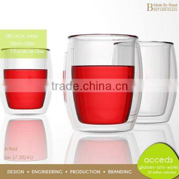 Hand Made Double Wall Pyrex Fine Glassware photo-3