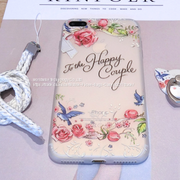 Beautiful Ultra-thin Soft Case Silicone Mobile Phone Cases for IPhone7/7Plus/6/6s/6plus/6splus With Ring Stand Holder photo-3