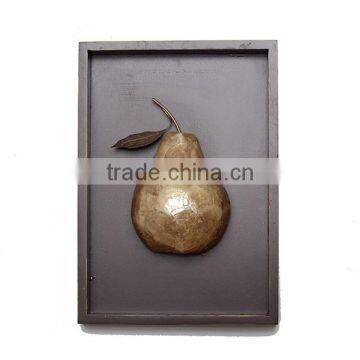 3D pear hotel bedroom wall hanging