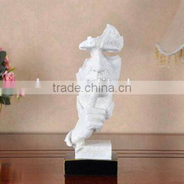 Resin Silence is Gold Statue Sculpture for Home Decoration