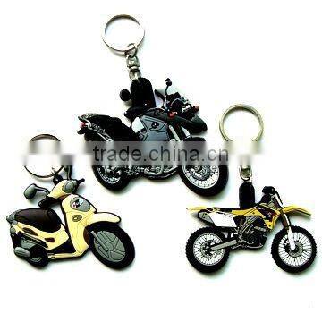 3D motorbike pvc keychain