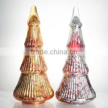 Colored Decorative Blwon Glass Christmas Tree photo-2