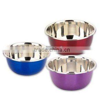 Hot sell stainless steel mixing bowl colored bowl