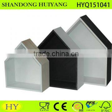 house shaped decorative wall hanging wooden shelf