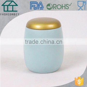 High quality blue concrete candle jar with scented wax for whole sale