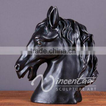 China Supplier Wholesale High Quality Resin Craft Fiberglass Head Horse photo-3