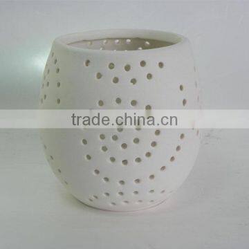 New design white ceramic candle holder