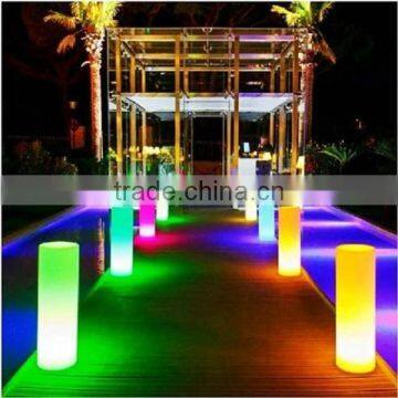 Led waterproof rechargeable illuminated outdoor pub pillar