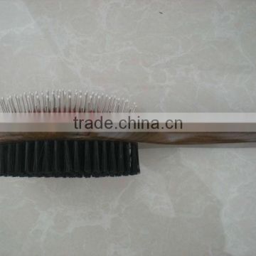 Double side wooden pet brush