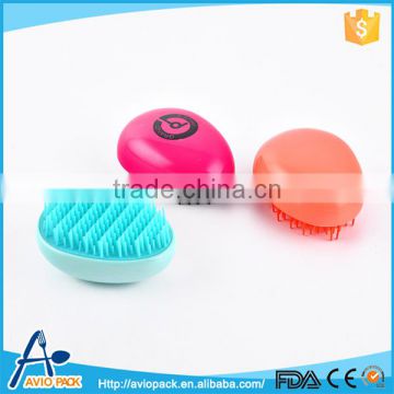 2015 New arriving 8.1cm colorful round cute plastic hair brush