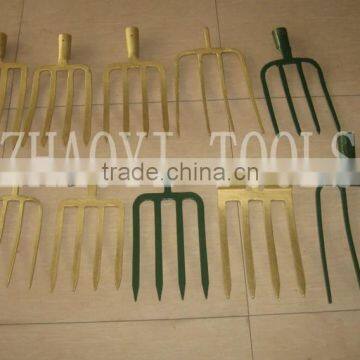 1003105 high quality forging flat or round or oval tines digging pitchfork spade fork