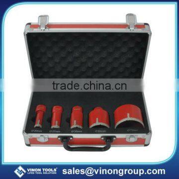 Hot Selling Vacuum brazed diamond core drill bit Set, M14 Dry diamond drill set for ceramic