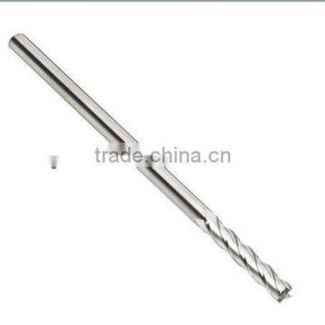 sub micro grain square nose extra long shank end milling tool