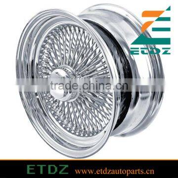 15x8 Knock-off With Adapter and Cap 100 Spoke Wire Wheel