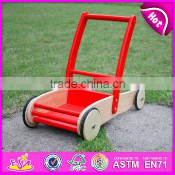 2015 Best seller wooden walker toy for kids,Fuuny play children wooden walker,Top quality wooden walking toy for baby W13C013