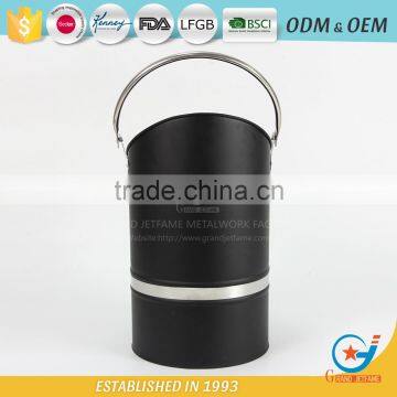 Homeware Powder Coating Black Ash Holder Iron Metal Coal Bucket photo-2