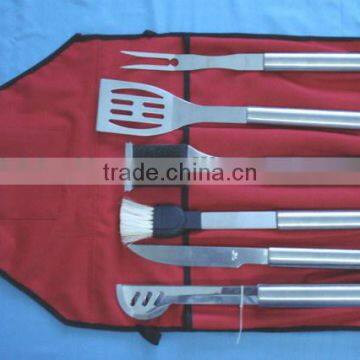 6 pcs stainless steel BBQ tool set