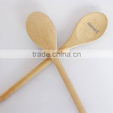 2 in 1office and school use wooden ball pen spoon