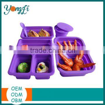 OEM Kitchen Silica Gel Lunch Box photo-4