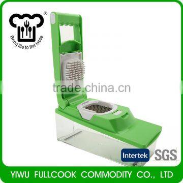 New vegetable cutter chopper, dicer slicer container with 3 different cutting blades