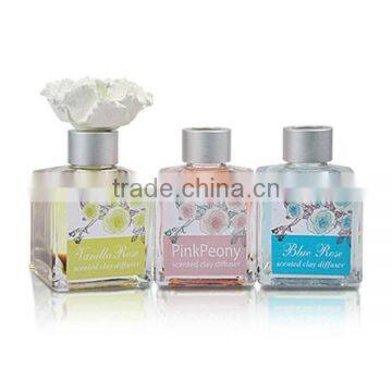 Wholesale Luxury Square 100ml Scented Ceramic Flower Diffuser, Aroma Reed Diffusers Gift Set photo-4