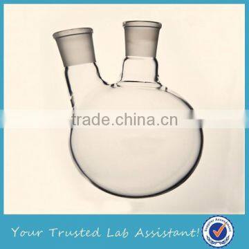 Two Neck Flat Bottom Quartz Flask