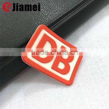 Custom logo 3d small sewing pvc rubber patch for pants