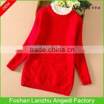 OEM Supply Girls Winter Clothing Thermal Dress Hoodless Sweater Dress for Girl 2-14yrs photo-3