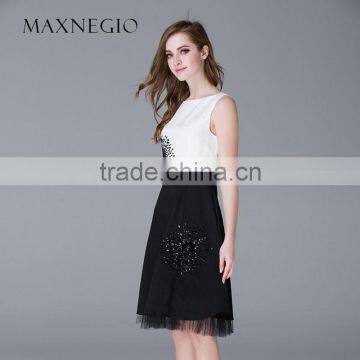Maxnegio Latest Formal Pattern High Quality Guangzhou Bridesmaid Petite Dress photo-2